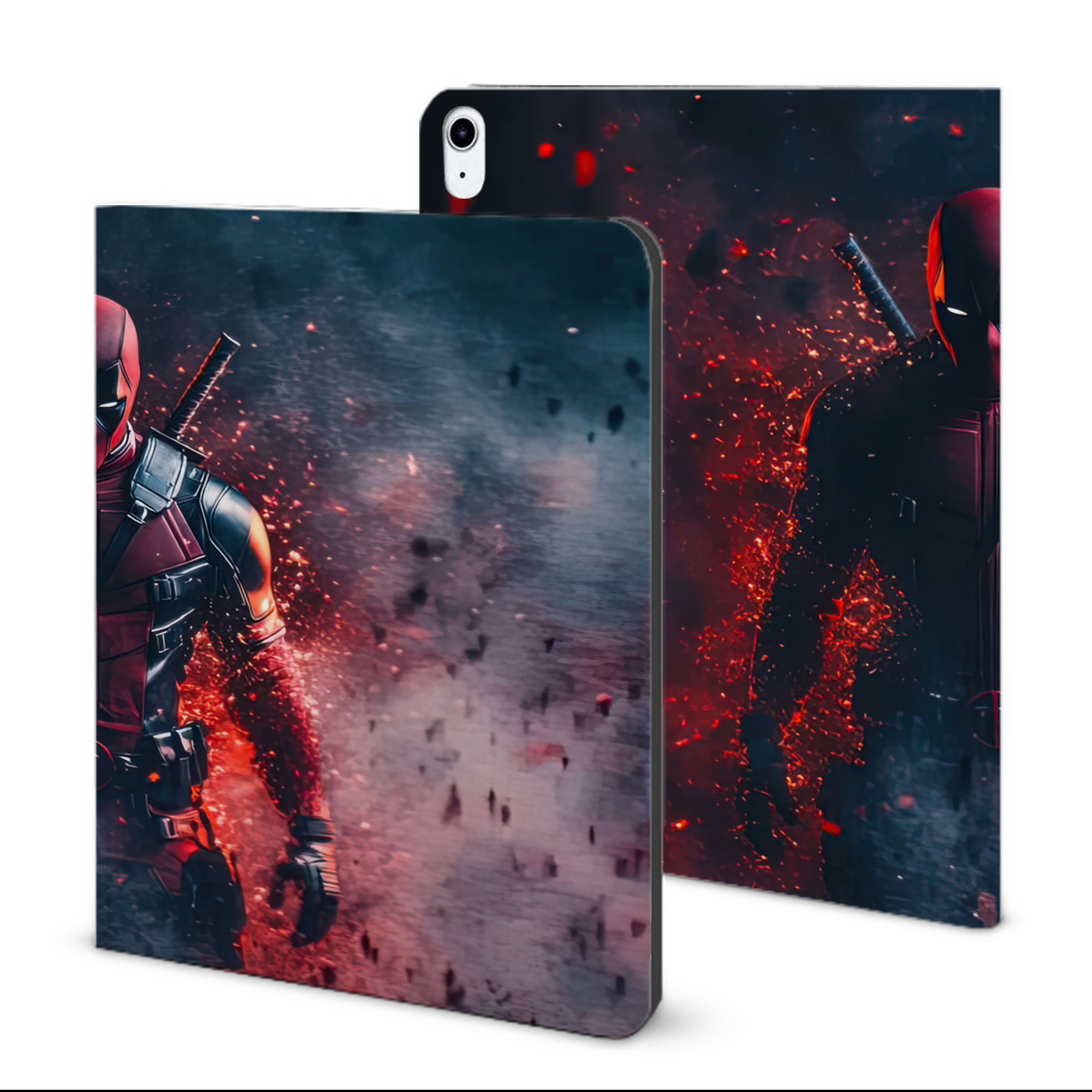 （画像用） Deadpool デッドプール IPad ケース ブック型 PUレザー TPU 耐衝撃 軽量 薄型 ペン収納なし 全面保護 IPad 各モデル対応